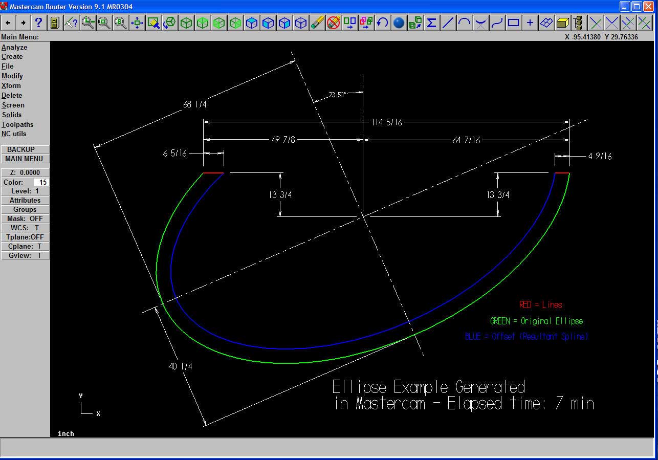 Drawing Nested Ellipses in CAD