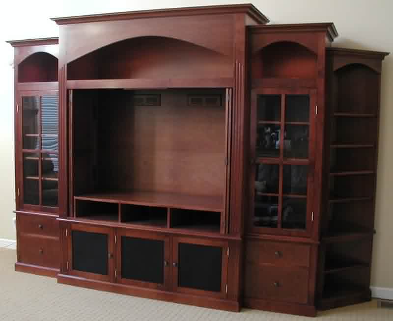 Entertainment armoire deals with pocket doors