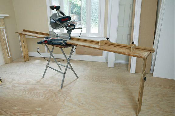 Jobsite miter store saw stand