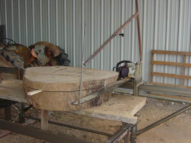 Cutting Open a Burl 